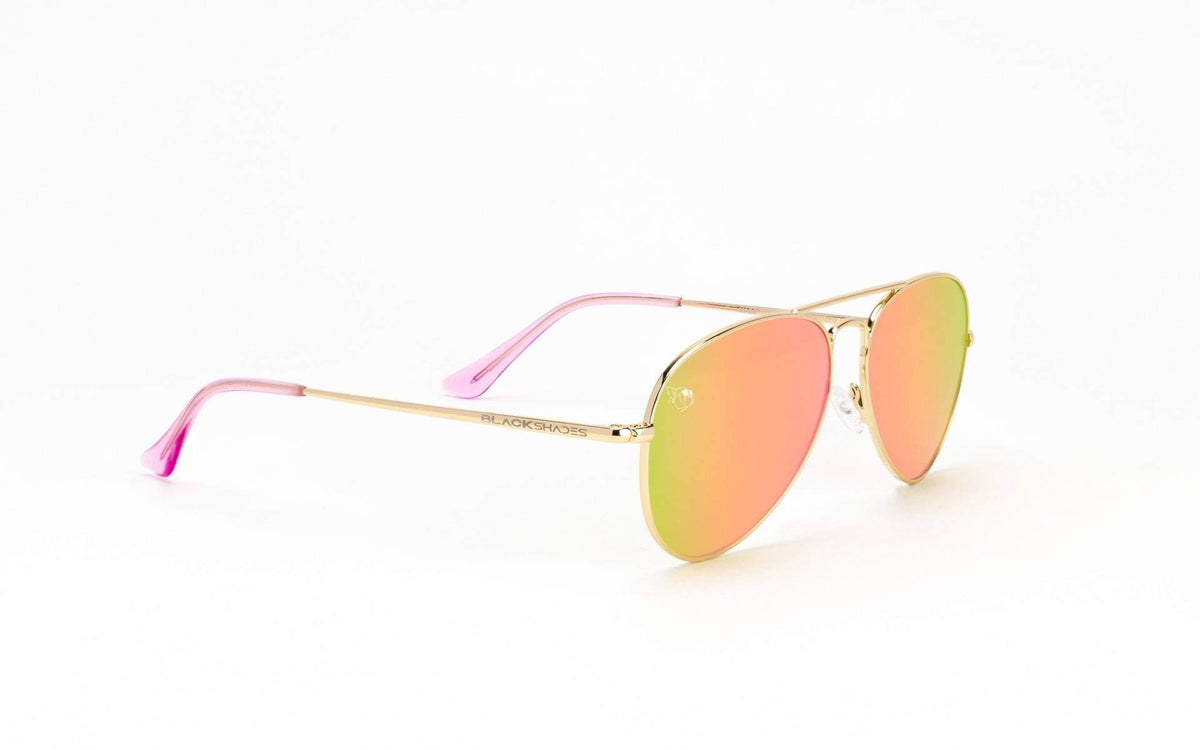 Made You Blush Pink Polarized Aviator Sunglasses Black Shades Black