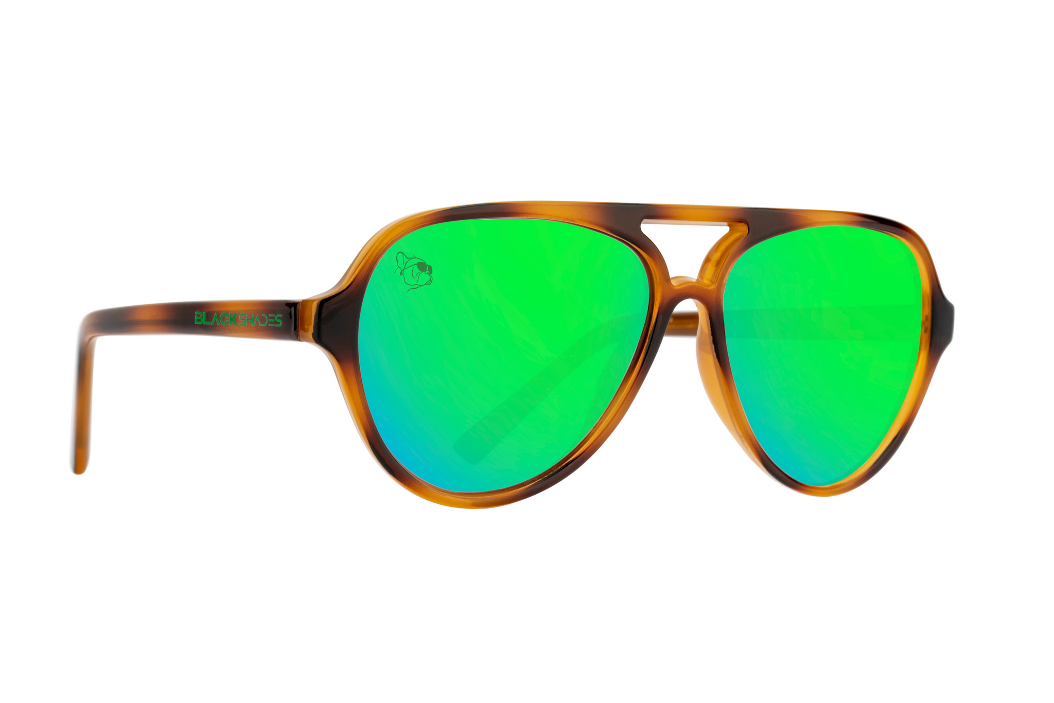 Lime Time Aviator Green Polarized Sunglasses | Black Shades 
