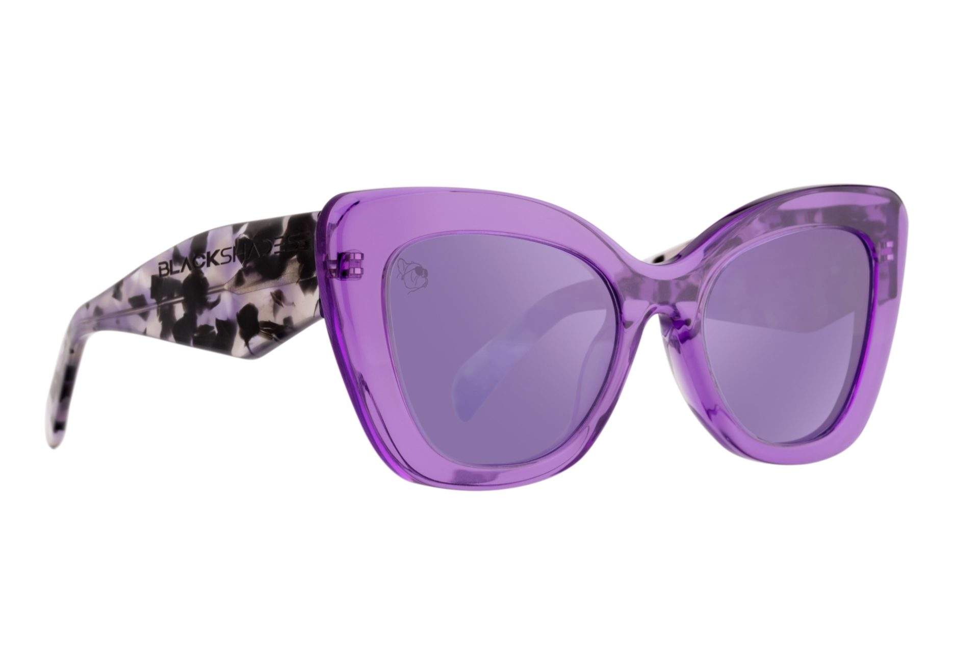 Lavenderliscious Purple Polarized Designer Sunglasses Black